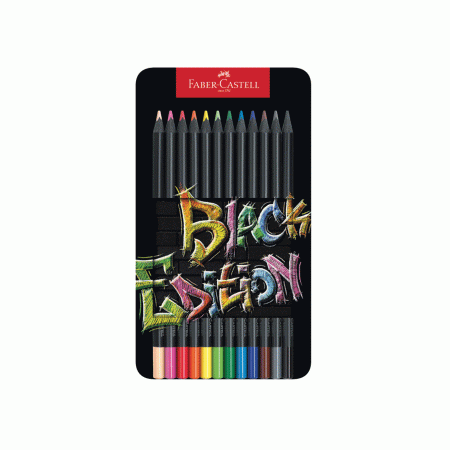 Drvene boje Faber Castell Black Edition 12 kom metalna kutija 1090819