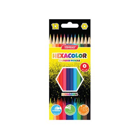 Drvene boje Target Hexacolor šesterokutne 12 kom 1090381