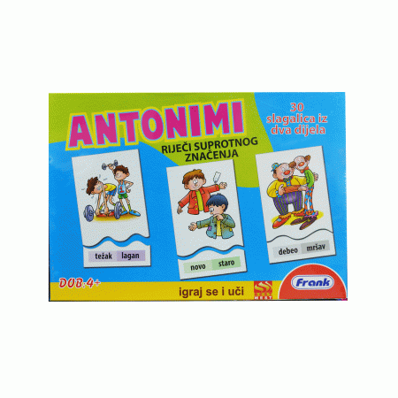 Edukativna slagalica Antonimi riječi suprotnog značenja 92238