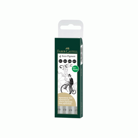 Faber Castell flomasteri za tehničko crtanje 4 kom ecco pigment 1091260