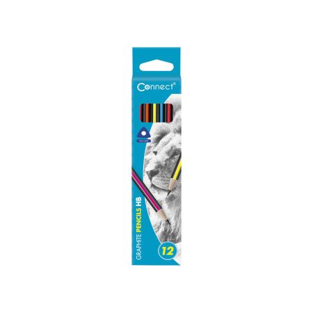 Olovka grafitna HB 12 kom Bez gumice paket Connect 94333