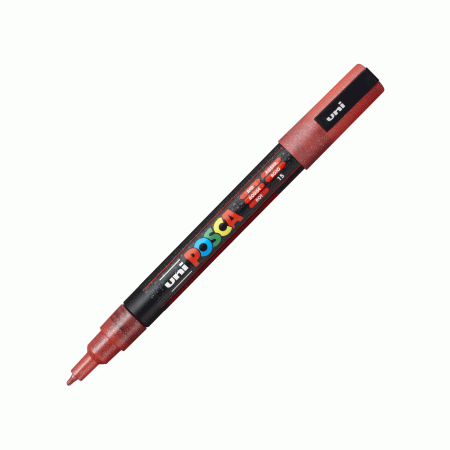 Posca marker pc-3M debljine 0,9-1,3mm Glitter Crveni 1091135