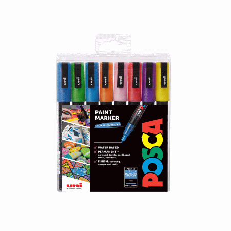 Posca markeri 8 kom pc 3m 0,9 - 1,3 mm Glitter boje 99937