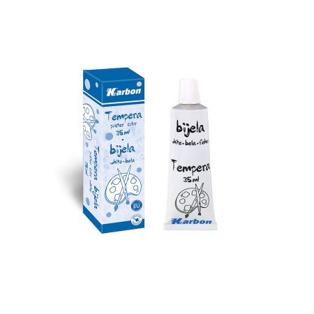 Tempera u tubi bijela Karbon 35 ml 91459