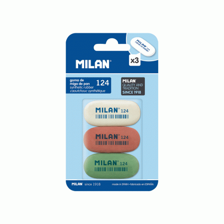 Gumica za brisanje ovalna Milan set 3 kom 1090188