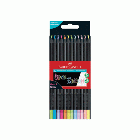 Drvene boje Faber Castell Black Edition 12 kom neon + pastel 1090818
