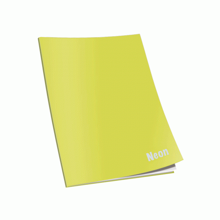 Bilježnica A4 crte Connect Neon korice plastične prozirne 89496