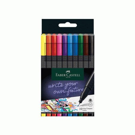 Flomasteri Faber Castell Fineliner 0,4 mm Grip 10 boja 1093133
