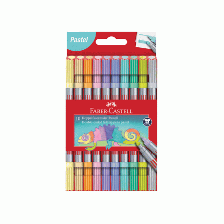 Flomasteri Faber Castell obostrani 10 pastelnih boja 1090797