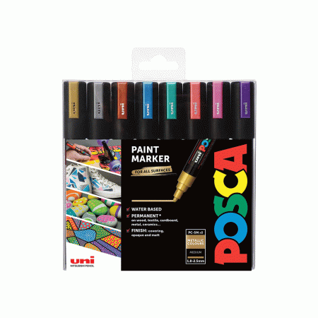 Posca markeri 8 kom pc 5m 1,8 - 2,5 mm Metalik boje 99935