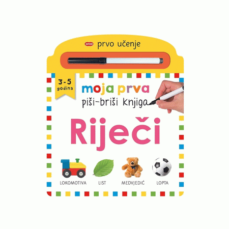 Vježbe pisanja Moja prva piši briši knjiga Riječi 1090621