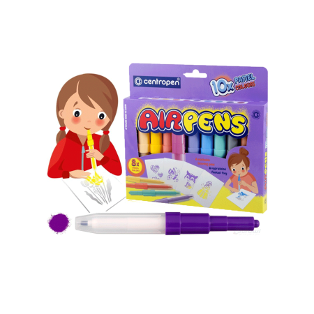Flomasteri Raspršujući Pastelni Airbrush 10 kom Centropen Markers 1094410