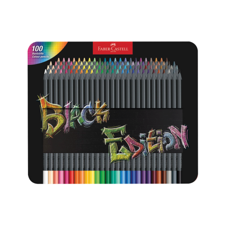 Drvene boje Faber Castell Black Edition 100 kom Metalna kutija 1094438