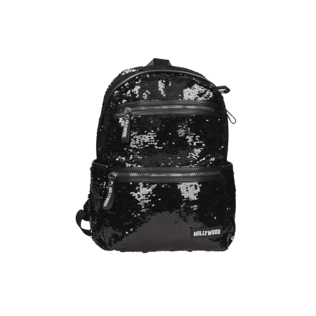 Ruksak mali fashion crni sjajni Hollywood round 1095986