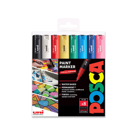 Posca markeri 8 kom set pc-1m Osnovne boje 1092873