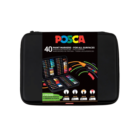 Posca markeri Art set u gumiranoj pernici 40 kom 1096348