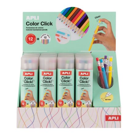 Click olovke u boji mina 2,6 mm set od 12 boja Apli 1096928