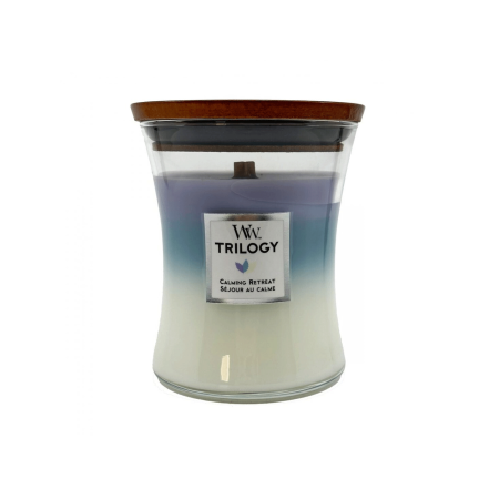 Woodwick svijeća mirisna Trilogy Medium Calming Retreat 1096409