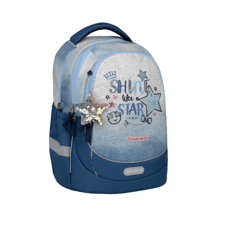 Ruksak školski anatomski Belmil Leisure Plus Shine like a Star Jeans 1097681